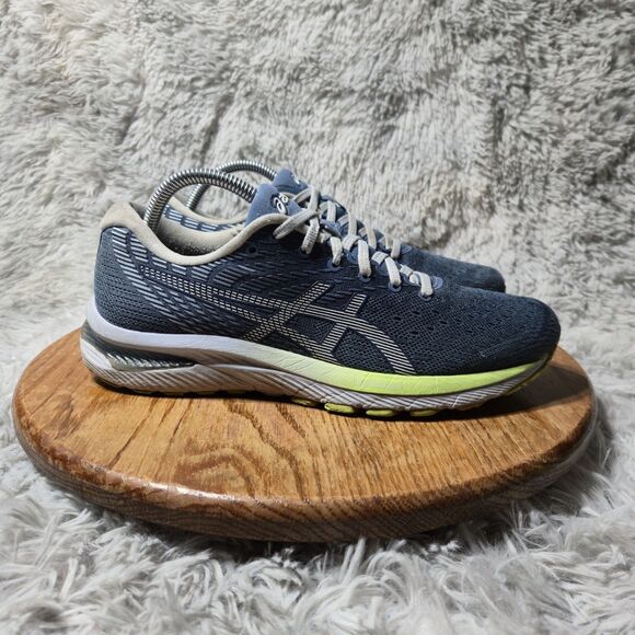 Asics Gel-Cumulus 22 Womens Size 9.5 Blue Lime Mesh Casual Lace Up Running Shoes - Picture 11 of 16